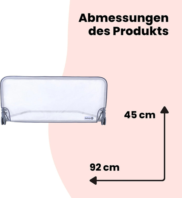 Safety 1st 90 cm Standard Bettgitter, Bettgitter für Kleinkinder, Schlafzimmerzubehör für Jungen und