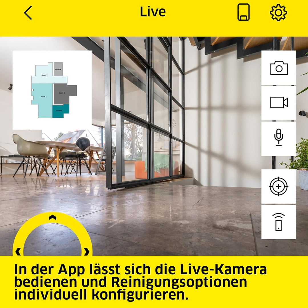 Karcher Saugwischroboter RVF 7 Comfort Extra mit Multifunktionsstation, Saugen und Wischen, App-Steu