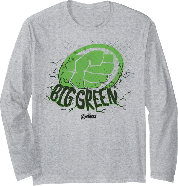 Marvel Avengers Endgame Hulk Big Green Stamp Langarmshirt