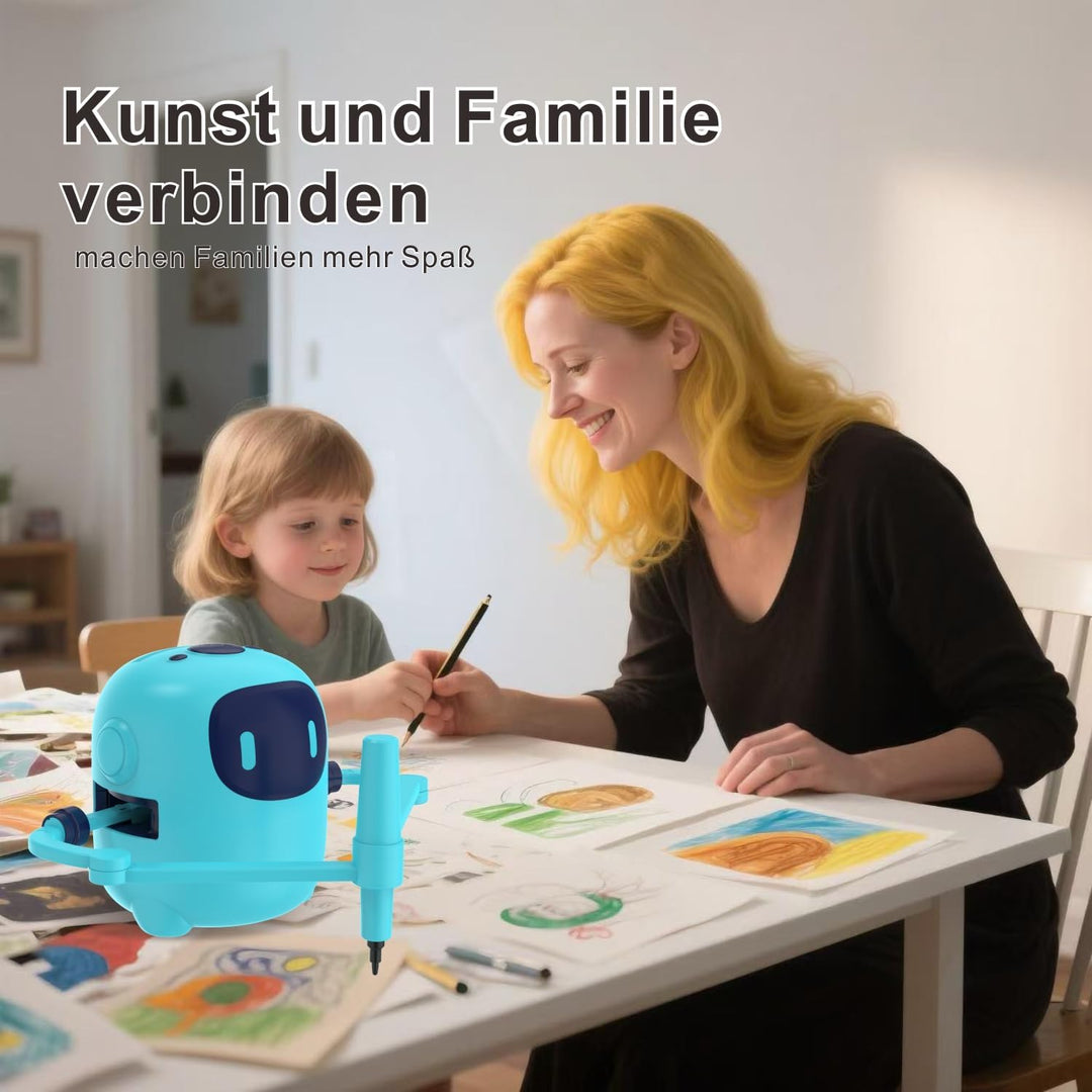 Zeichenroboter für Kinder Drawing Robot mit 150 Karten Interaction&17 Color Pens Malroboter für Kind