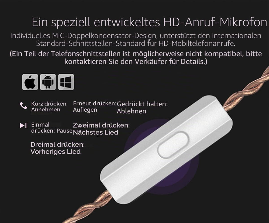 Yinyoo KZ ZST In-Ear Kopfhörer Kopfhörer In-Ear Stereo Ohrhörer High Definition Headset mit Mikrofon