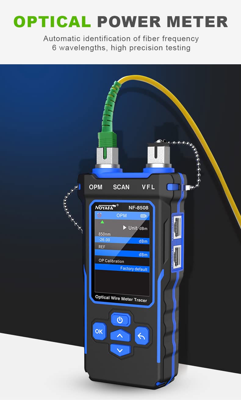 NF-8508 9 in 1 Multifunctional Network Cable Tester Optical Wire Tracer Optical Fiber Power Meter NC