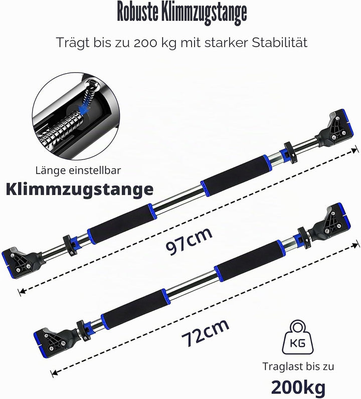 Romix Tür Klimmzugstange Türrahmen, Verstellbar Keine Schrauben Klimmzugstangen wand Trainingsgerät
