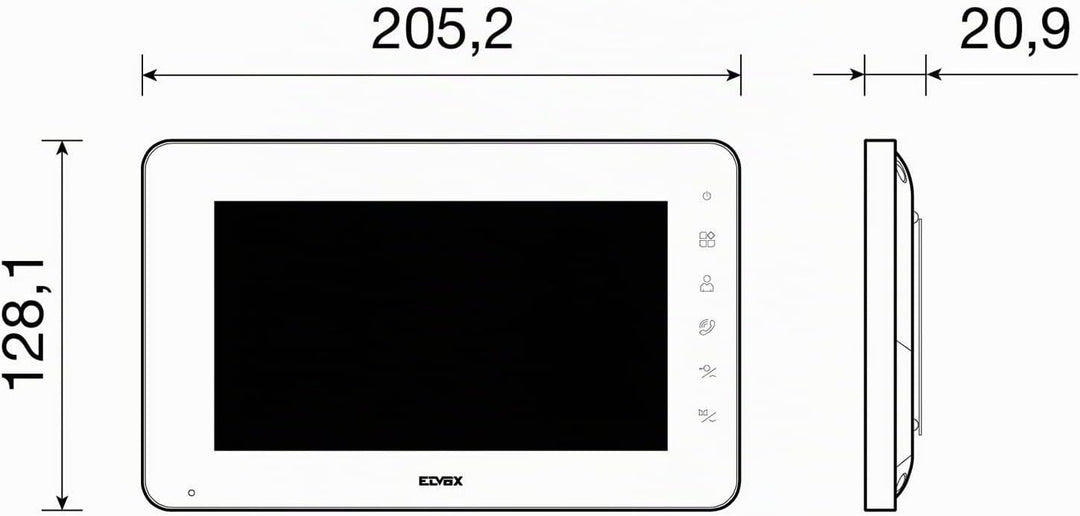 VIMAR K40910 Videosprechenalagen-Set enthält Freisprech-Videohaustelefon LCD 7in, 1-Taste Klingeltab