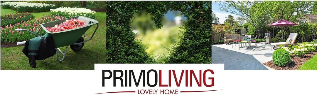 PrimoLiving Metall XL Blumentreppe 3-teilig creme - Klappbare 3-stufige Blumenbank Metall-Bank Blume