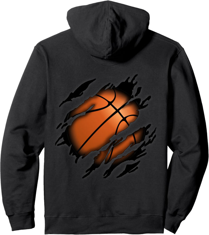 Basketball in mir Design, Basketballdesign Pullover Hoodie