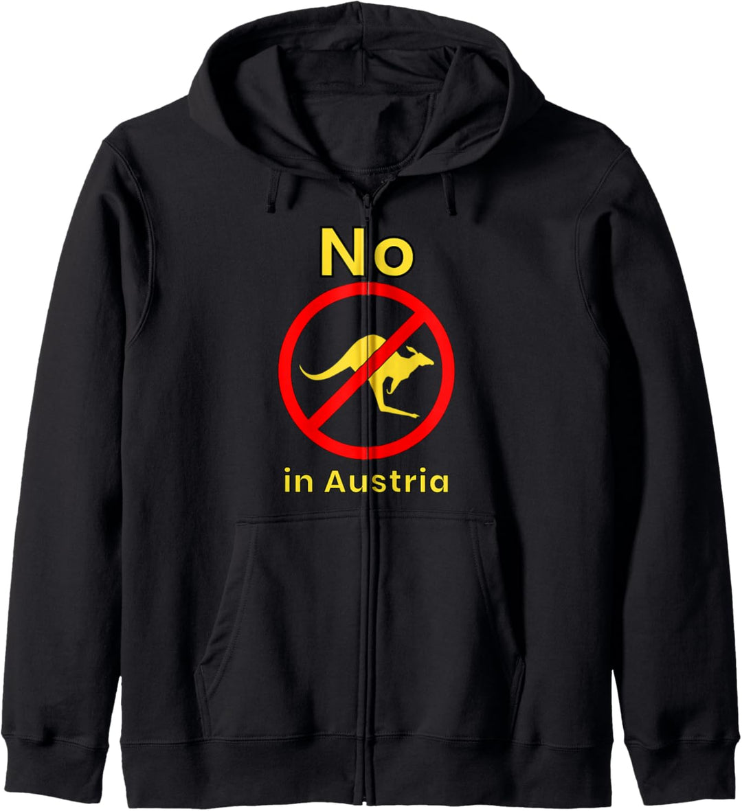 No Kangaroo in Austria - Kein Känguru in Österreich Kapuzenjacke