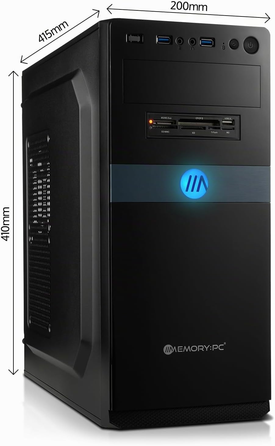 Silent High End Office/Multimedia PC i7-12700K 12x 3.6 GHz, 32 GB DDR4 RAM, 1000 GB SSD, DVD-Brenner