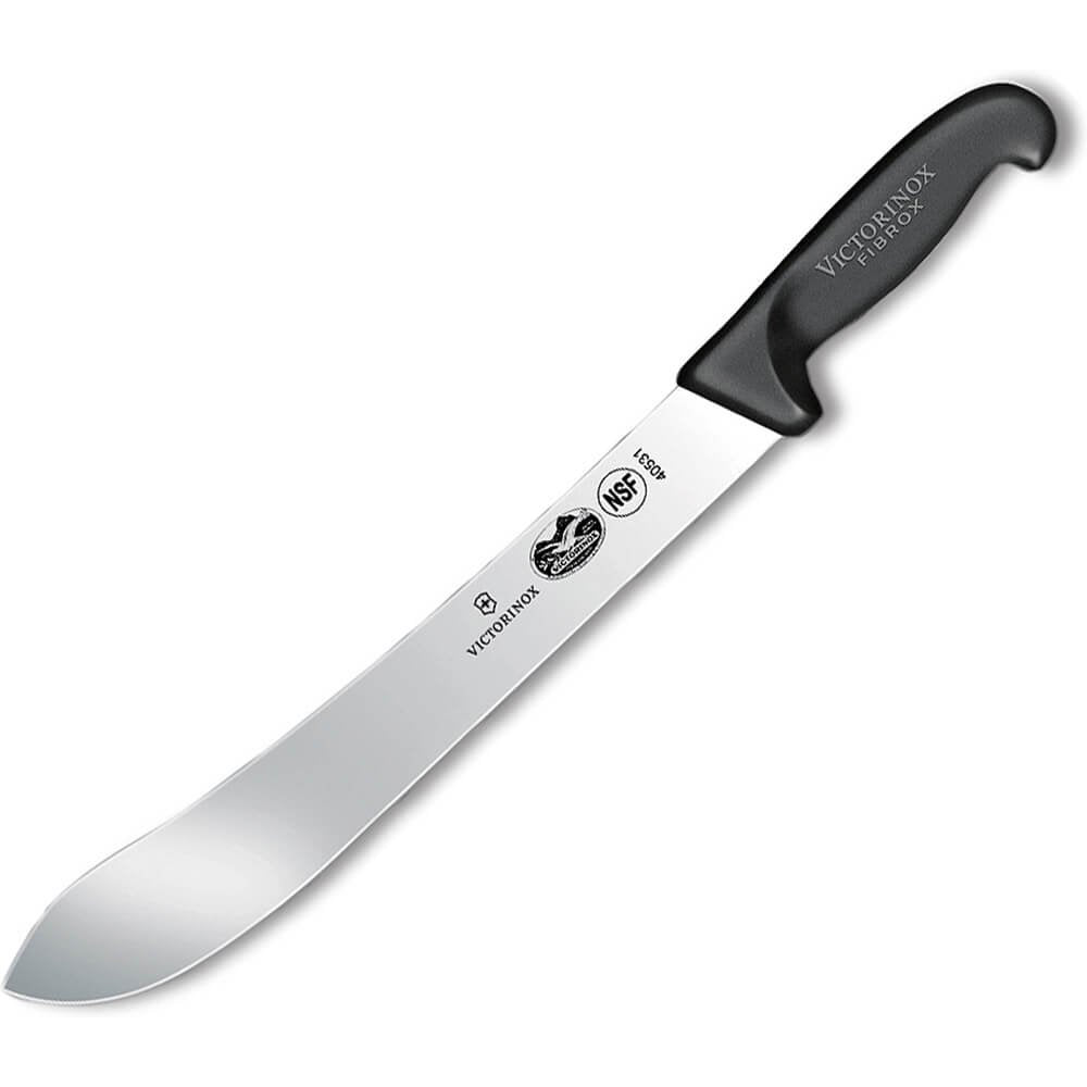 Victorinox, coltello da macellaio Fibrox, nero, lunghezza: 31 cm, 5.7403.31 31 cm Schwarz, 31 cm Sch