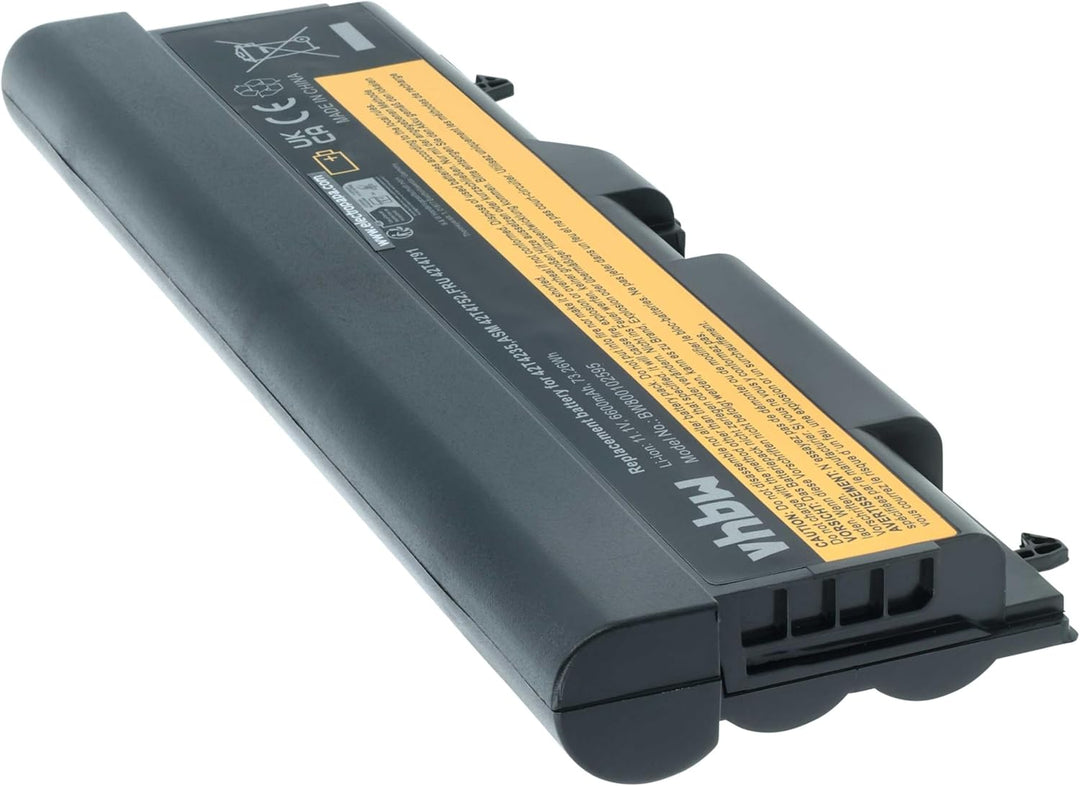 vhbw Akku kompatibel mit Lenovo ThinkPad W510, W510 4389, W520 Notebook (6600mAh, 10,8V, Li-Ion)