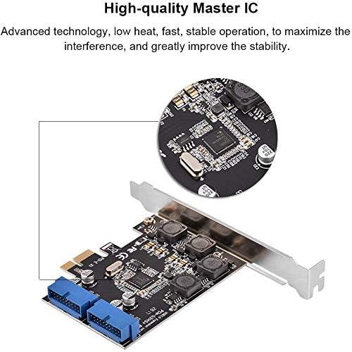 Bewinner Mini PCI-E, PCI Express Extender zu internem 2 Port 19 Pin Header Fast 5 Gbps PCI-Express U