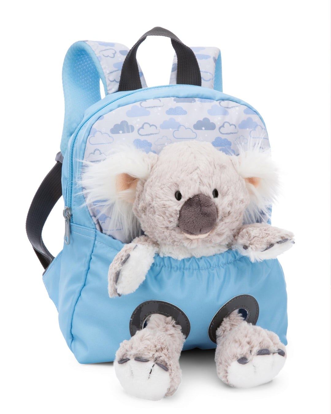 NICI Kinderrucksack blau 2 in 1 mit Kuscheltier Koala 25cm - Kindergartenrucksack Mädchen & Jungen -