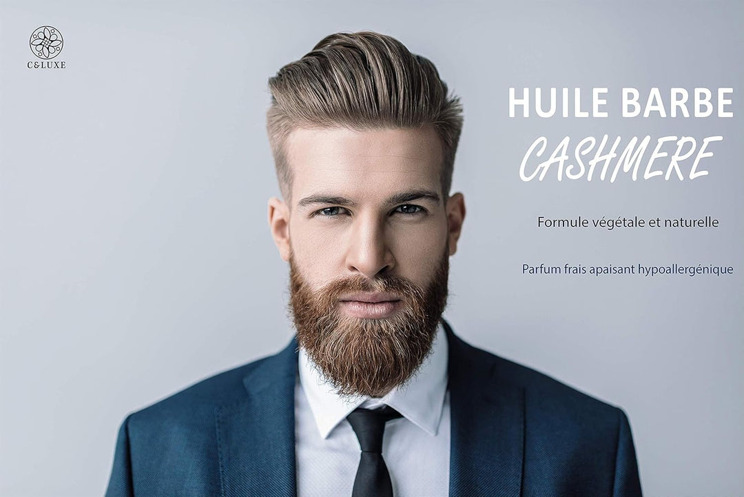 cachemire glättendes Bartöl für Männer, mit natürlichen Ölen, Arganbaum, Jojoba Vitamin E, Weichheit
