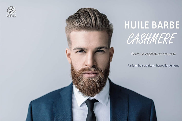 cachemire glättendes Bartöl für Männer, mit natürlichen Ölen, Arganbaum, Jojoba Vitamin E, Weichheit