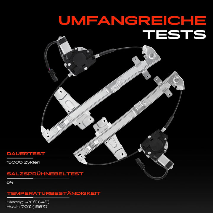 Frankberg 2x Fensterheber Mit Motor Vorne Links Rechts Kompatibel mit Grand Cherokee II WJ, WG Alle