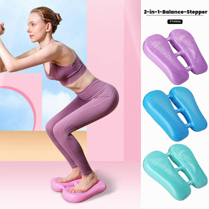Balance Stepper für Übungen, 4 in 1 aufblasbares Balance Board mit Nadelpumpe, Frauen-Familien-Übung