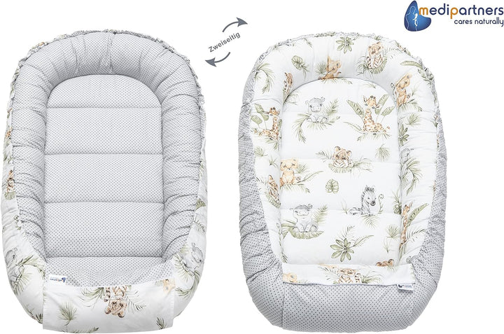 Medi Partners Babynest Kuschelnest Babynestchen 100% Baumwolle Nestchen Reisebett für Babys Säugling
