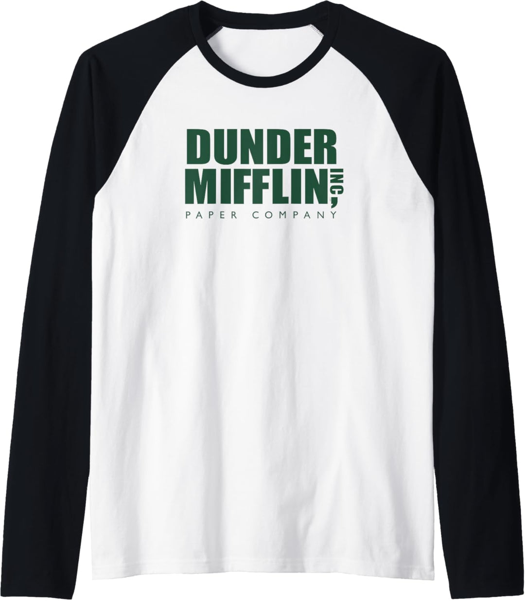 The Office Dunkelgrün Dunder Mifflin Logoz Raglan