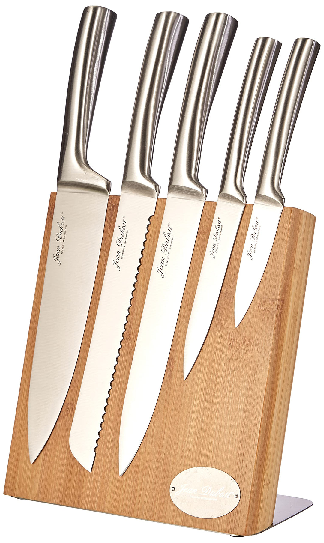 Pradel Jean Dubost 18521 Bambus-Messerblock mit 5 Edelstahl-Messern