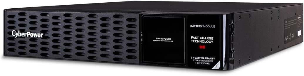 CyberPower BP48VP2U01 Batterieerweiterung für USV, 2U Rackmount/Tower, Metallgehäuse schwarz, 48 Vdc