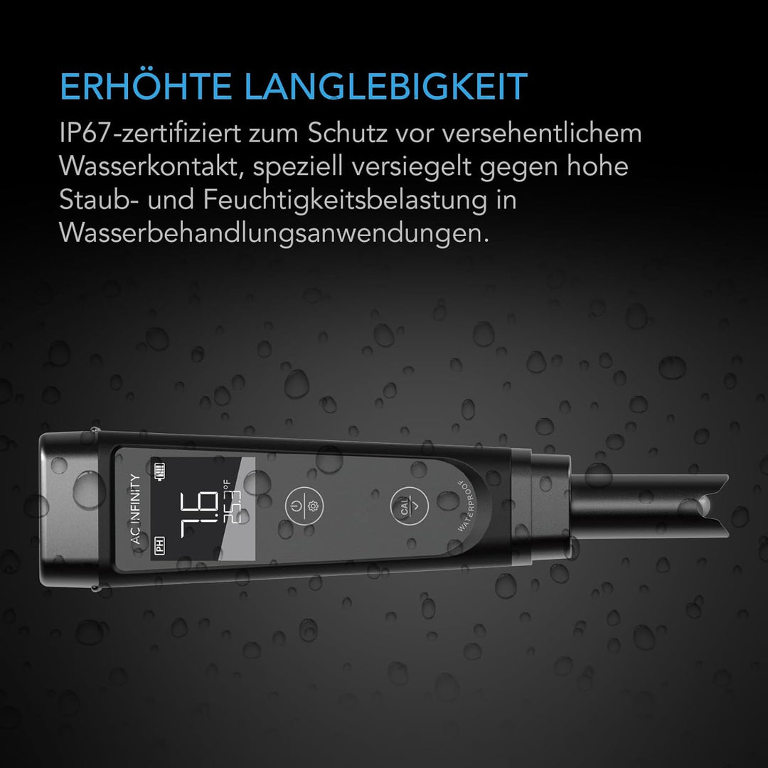 AC Infinity Hydroponic Meter PRO Kit Hochpräzisions Digital pH-Stift mit ±0,01 pH Genauigkeit und we