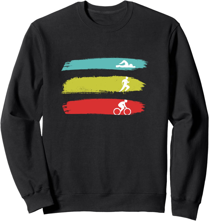 Coole Triathletin Triathlon Sport Schwimmen Laufen Radfahren Sweatshirt