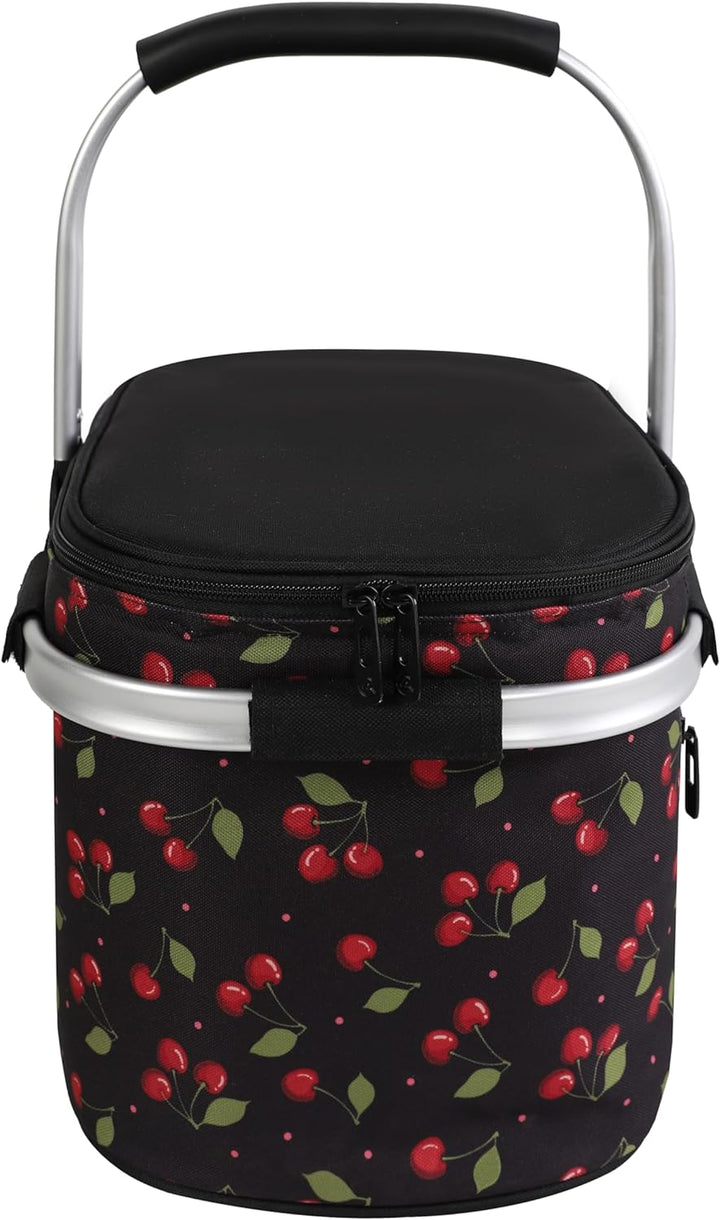 ALLCAMP 22L Einkaufskörbe Gross Isolierkorb Kühlkorb Kühltasche Picknickkorb Thermotasche Kühltasche