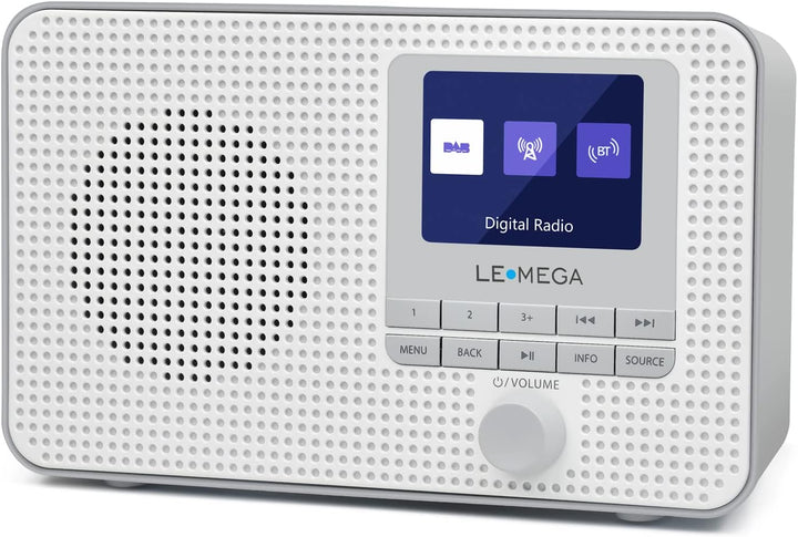 LEMEGA DR3 Tragbares DAB Plus/FM Digitalradio Batteriebetrieben,Radio Büro DAB Bluetooth, Kopfhörera