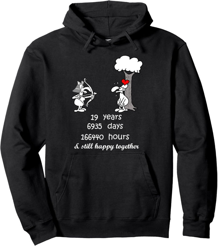 Geschenk zum 19. Hochzeitstag, lustiges Paar, 19 Jahre zusammen Pullover Hoodie