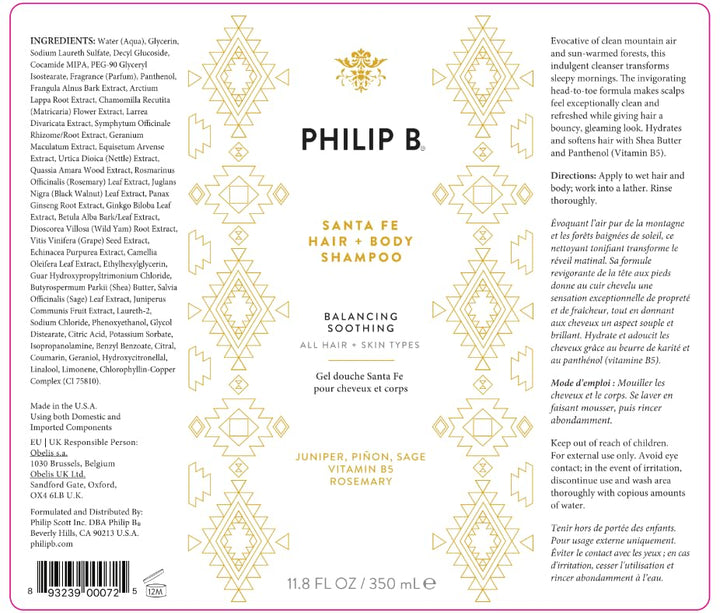 Philip B Scent of Santa Fe Shampoo, 350 ml