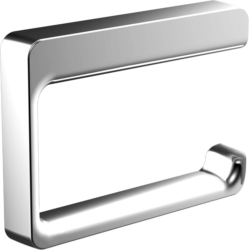 emco TREND Papierhalter ohne Deckel, eleganter Toilettenpapierhalter zum Schrauben aus Metall, hochw