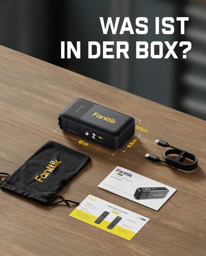 Fanttik A10 Pro 2-in-1 Digitales Laser Entfernungsmesser mit HD IPS-Farbdisplay, Wiederaufladbar 50m