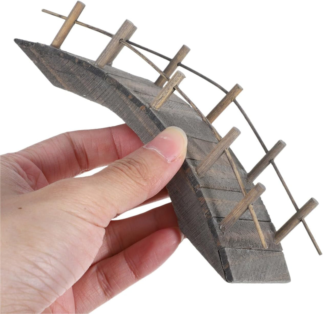 CLISPEED Miniatur GartenbrüCke HolzbrüCke BogenbrüCke FüR Puppenhaus Deko Mikrolandschaft Bonsai Zub