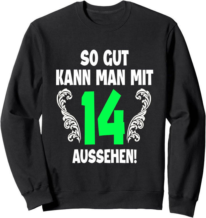 14. Geburtstag Junge Mädchen 2008 Kind Party Feier 14 Jahre Sweatshirt