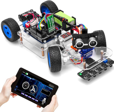 OSOYOO Robot Car V1.0, Elektronik Baukasten, Roboter Bausatz, Elektronik Baukasten Für Erwachsene, P