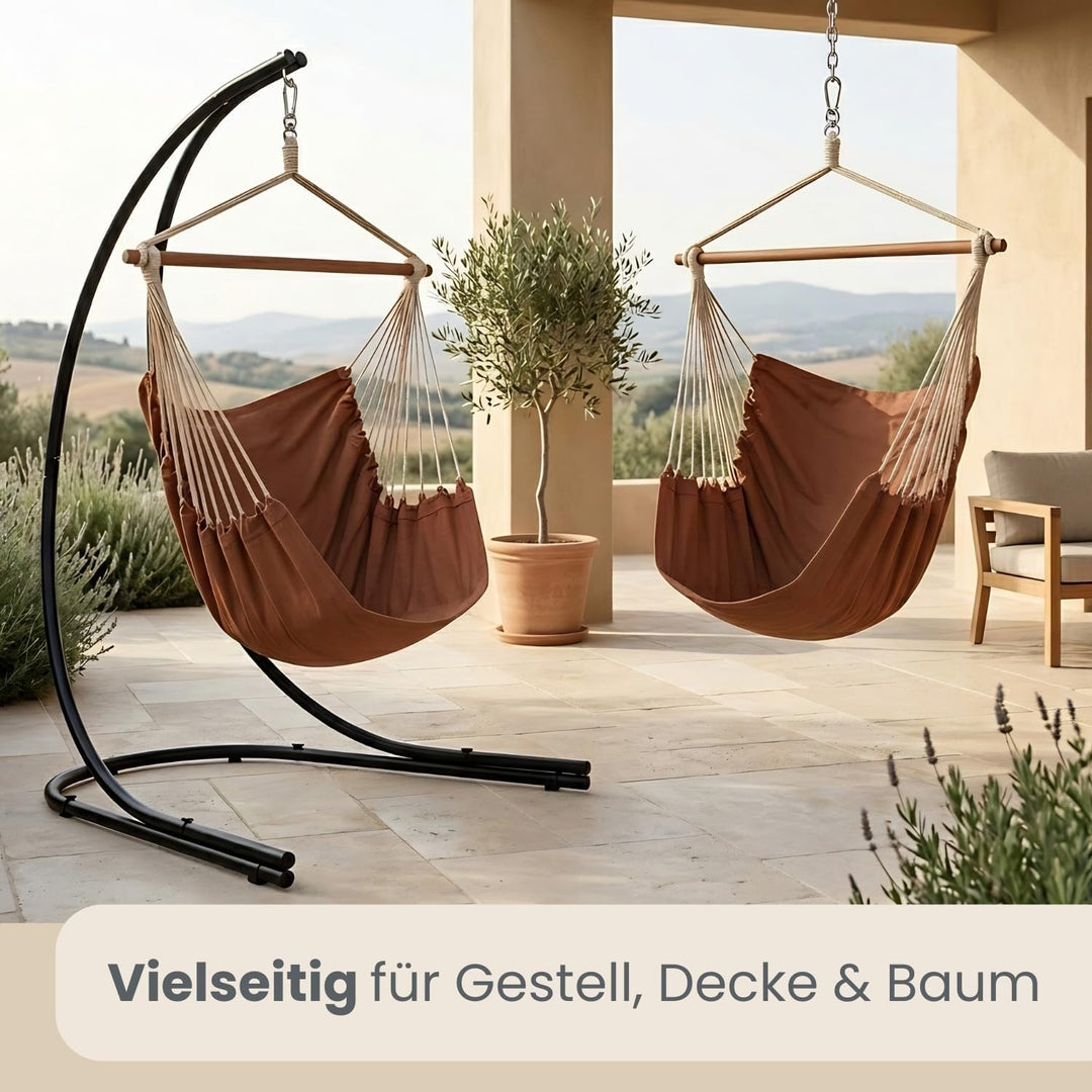 AMANKA XXL Hängesessel 185x130cm für Garten, Balkon & Terrasse - Schwebesessel Belastbar bis 150kg -