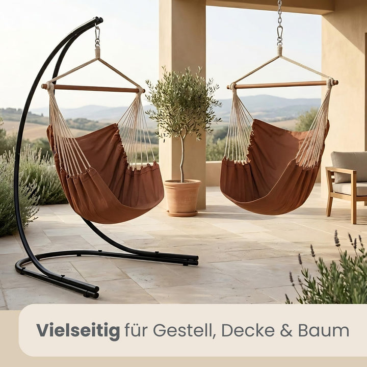 AMANKA XXL Hängesessel 185x130cm für Garten, Balkon & Terrasse - Schwebesessel Belastbar bis 150kg -