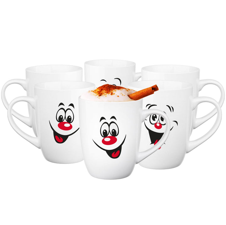 Glasmark Krosno Kaffeebecher Weiss Mit Henkel Becher Keramik Keramikbecher Set 6-teilig Coffee Mug C