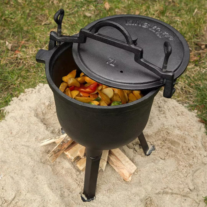 7L Kazan Jagdkessel Gusseiserner Kessel Kesselgulasch Gulaschtopf KINGHOFF KH-2232