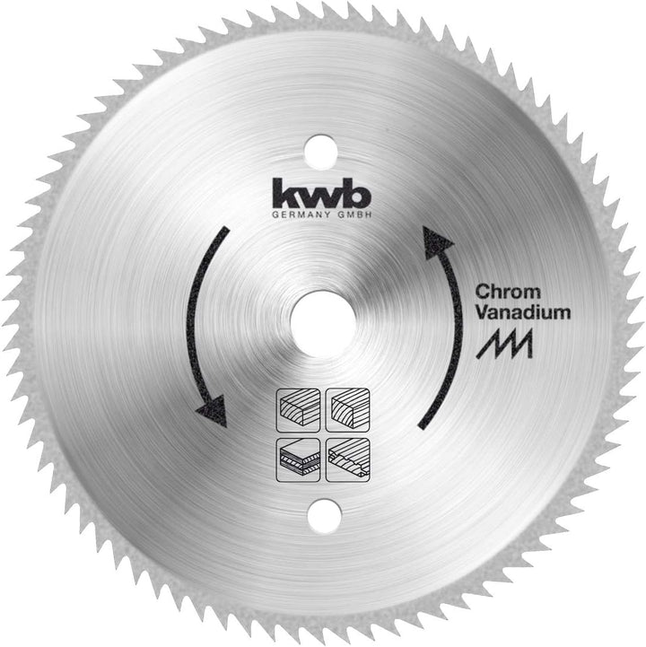 kwb Kreissägeblatt 130 x 16 mm, Made in Germany, sehr feine Schnitte, Sägeblatt geeignet für Holzpan
