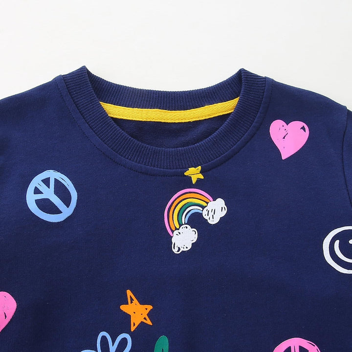Mädchen Pullover für Kinder Langarmshirt Baumwolle Sweatshirt Winter Kleidung Langarm Tops 1-7 Jahre