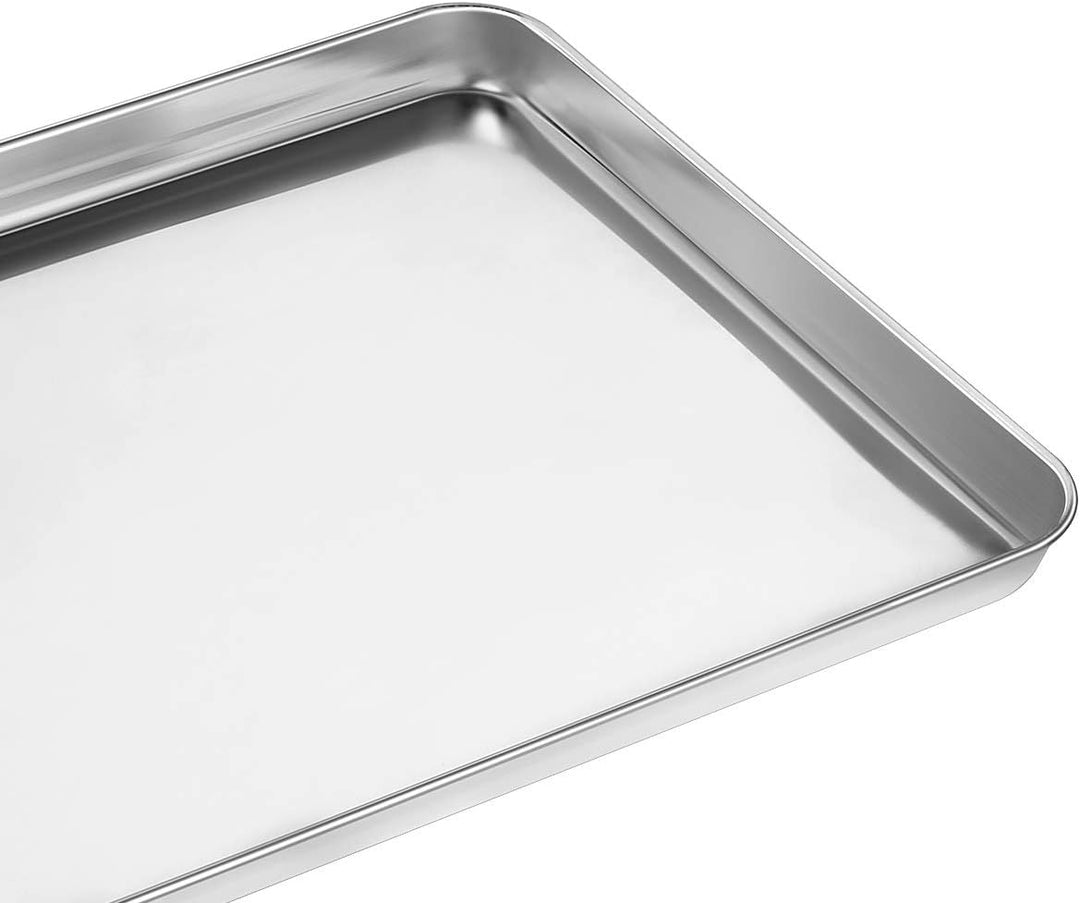 Wildone Baking Sheet Set of 2, Edelstahl Ofenblech Kuchenblech, Grösse 40.6 x 30.5 x 2.5 CM, Ungifti