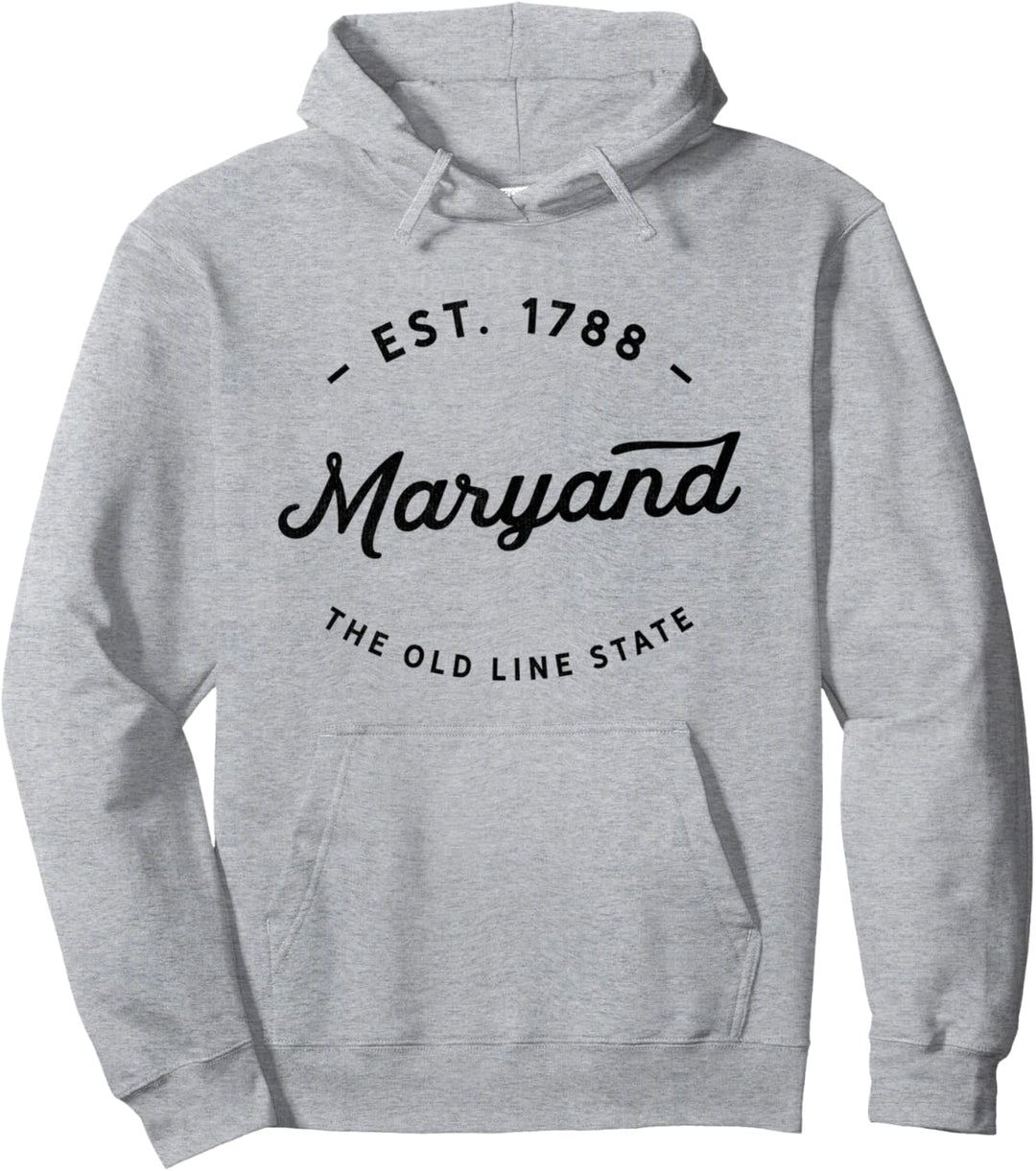 Classic Retro Vintage Maryland 1788 USA Keepsake Novelty Pullover Hoodie