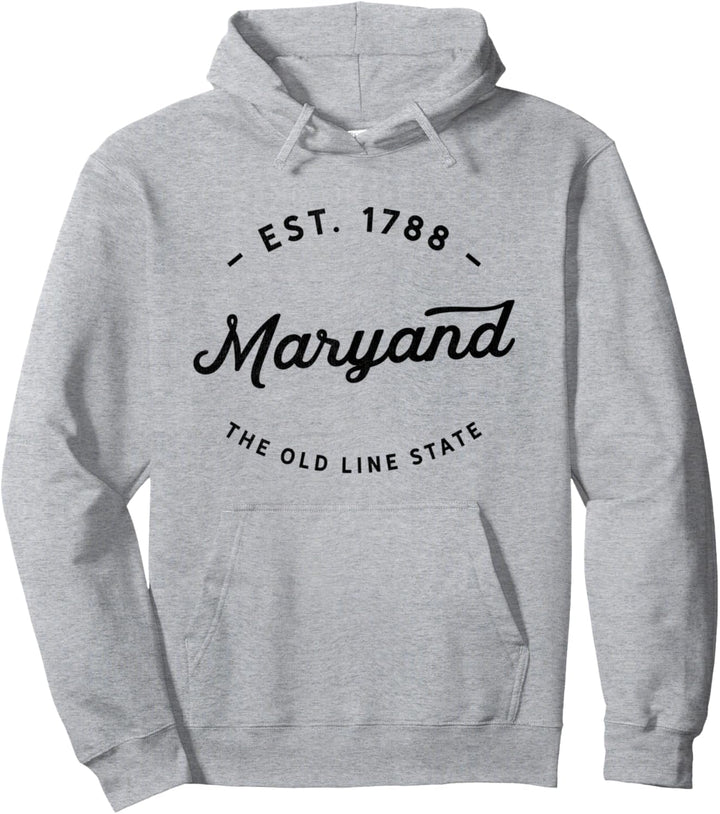 Classic Retro Vintage Maryland 1788 USA Keepsake Novelty Pullover Hoodie