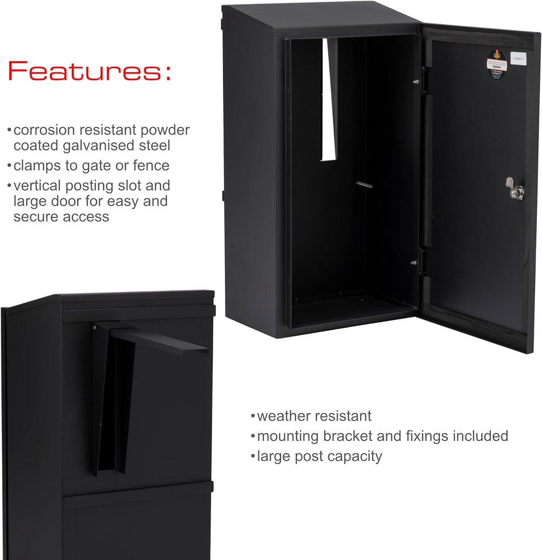 G2 Trading Company 080 Sicherer Tor und Geländer Box – Schwarz