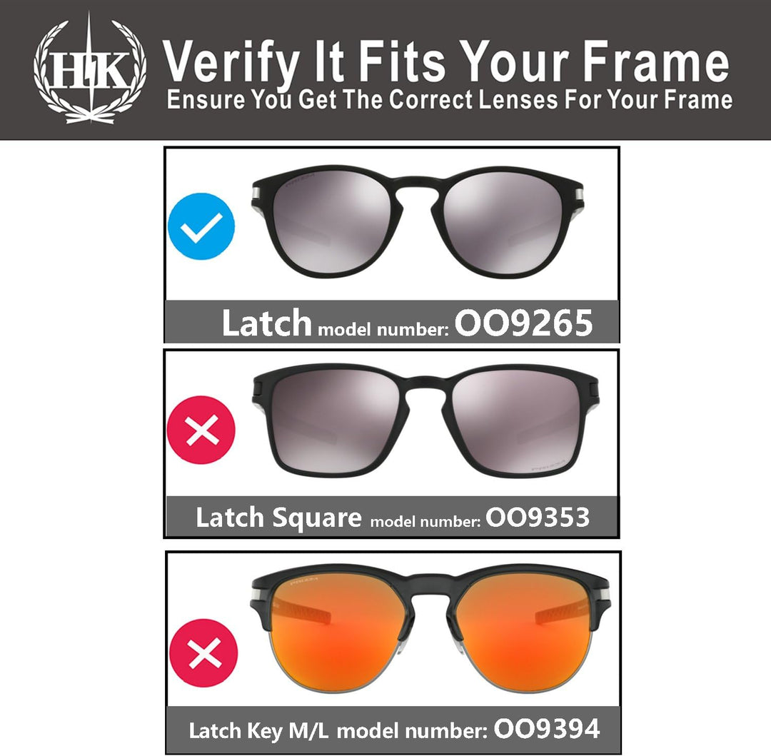 HKUCO Plus Replacement Lenses For Oakley Latch - 3 pair Combo Pack