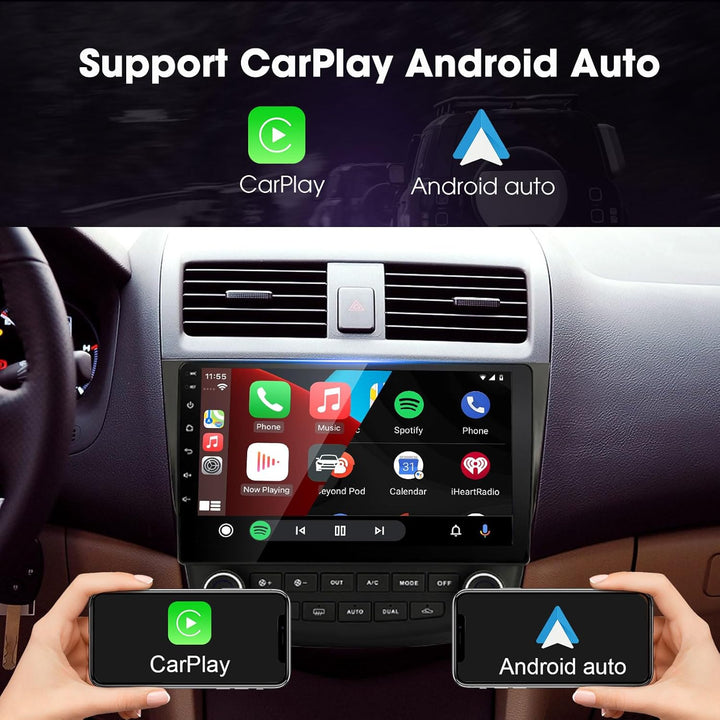 EZoneTronics 2 DIN Android 10.1 passend für Honda Accord 7. 2003-2007 Autoradio Stereo 10,1 Zoll Kap