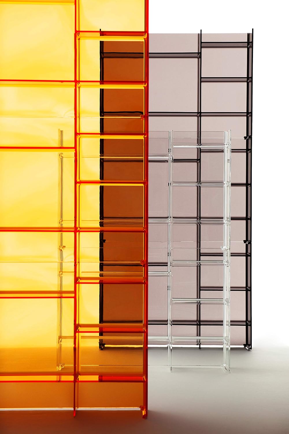 Kartell Sound-Rack, Bambus, orange Dark, 26 x 53 x 75 cm Arancio Tangerine, Arancio Tangerine