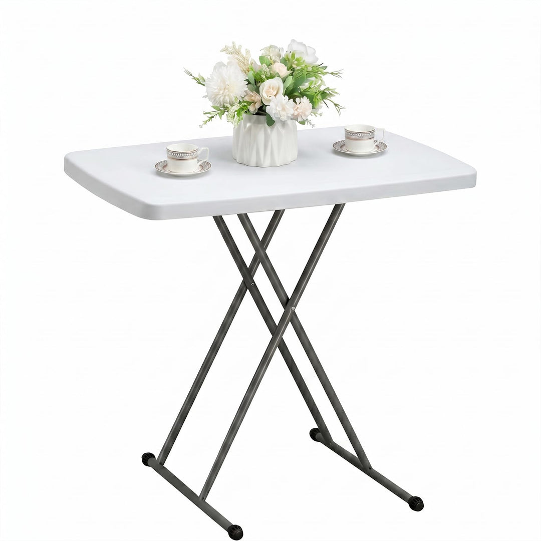HollyHOME Klapptisch Klein Outdoor Gartentisch Wetterfest Campingtisch Klappbar Tisch 2.5FT/76x 50cm