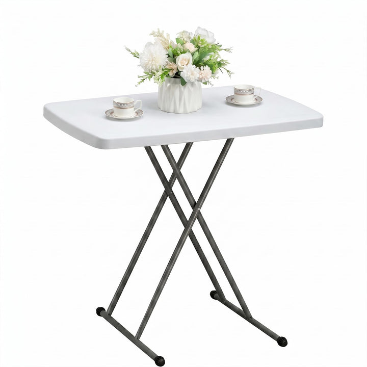 HollyHOME Klapptisch Klein Outdoor Gartentisch Wetterfest Campingtisch Klappbar Tisch 2.5FT/76x 50cm